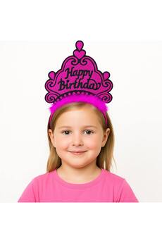 Ethab Ti̇caret Fuşya Happy Bi̇rthday Doğum Günü Prenses Tacı