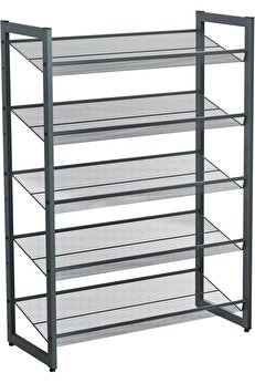 STOREMAX goldwhirl 5 Katlı Ayakkabı Rafı, Genişleyen Metal Ayakkabı Rafı Ayarlanabilir Ayakkabı Rafı 15-20 Çi