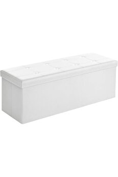 STOREMAX snShop Tabure 120 Litre, Saklama Kutusu, Tabure, Katlanabilir, 300 Kg'A Kadar Yük, Sentetik Deri Ka