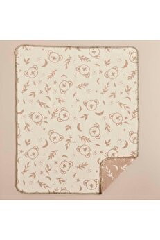 STOREMAX Koala Hayvan Baskılı%60 Pamuk%33 Akrilik%7 Bebek Battaniye,, Bebek (100x120 cm)