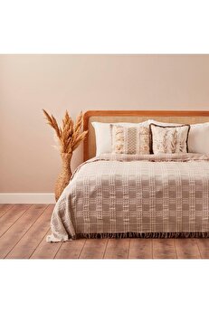 STOREMAX trendymr MAISON Oliver Yatak Örtüsü, Kahverengi, 180x240 cm Life 1171957