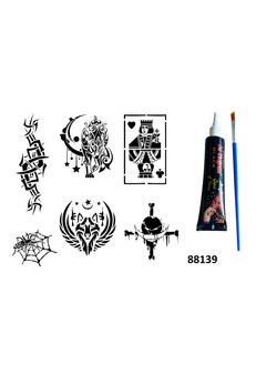 Airbrush Tattoo Tribal Şans Hint Kınasıyla Geçici Dövme Yapma Seti