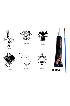 Airbrush Tattoo Özgür Ruh Hint Kınasıyla Geçici Dövme Seti