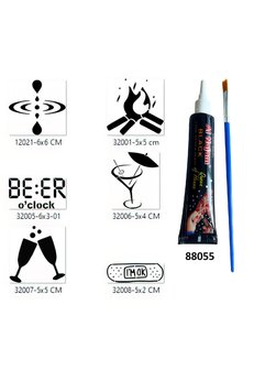 Airbrush Tattoo Summer Tasarımlar Hint Kınalı Geçici Dövme Yapma Seti