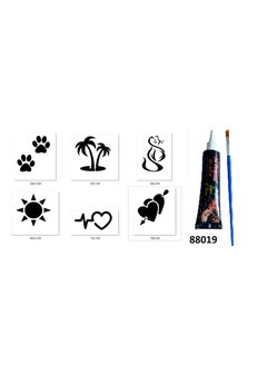 Airbrush Tattoo Romantik Modeller Hint Kınasıyla Geçici Dövme Yapma Seti