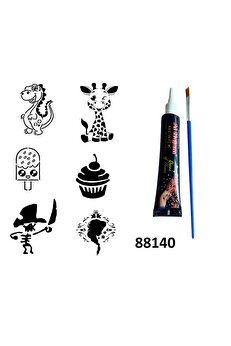 Ai̇rbrush Tattoo Çocuksu Modeller Hi̇nt Kınasıyla Geçi̇ci̇ Dövme Yapma Seti̇