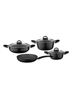 STOREMAX 7 Parça Granit Set (18Cm & 22Cm Derin Tencere+26Cm Sığ Tencere&Tava)