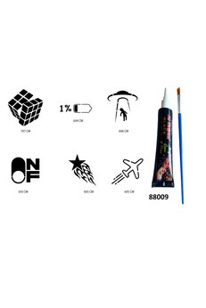 Airbrush Tattoo Akıl Ve Enerji Hint Kınasıyla Geçici Dövme Seti