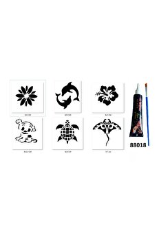 Ai̇rbrush Tattoo Sevi̇mli̇ Modeller Hi̇nt Kınasıyla Geçi̇ci̇ Dövme Yapma Seti̇