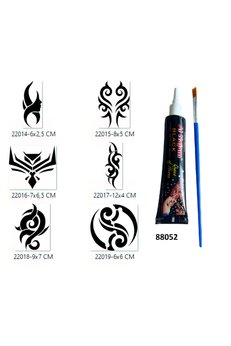 Airbrush Tattoo Tribal Tasarımlar Hint Kınalı Geçici Dövme Yapma Seti