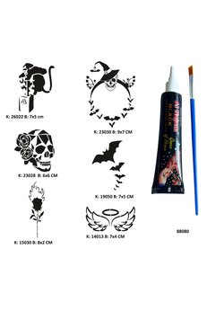 Airbrush Tattoo Sıradışı Hayatlar Tüp Kına Ve Fırça Hediyeli Tattoo Geçici Dövme Seti