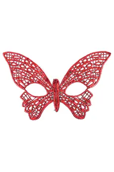 Go İthalat Kırmızı Dantel Masquerade Maskesi̇ 7 No (5258)