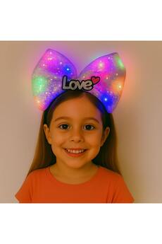 Go İthalat Led Işıklı Love Yazılı Mor Fi̇yonk Taç - Kız Çocuk Parti̇ Tacı (5258)