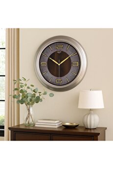 STOREMAX PRStoRe Premium Serisi Klasik Tasarım Sessiz Mekanizma Latin Rakamlı 55 cm Duvar Saati Kahve Store