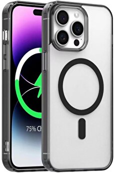 STOREMAX ynsShoping 15 Uyumlu Kılıf – Şeffaf Silikon, Manyetik Destekli Telefon Kılıfı, Kablosuz Şarj ile Uyu