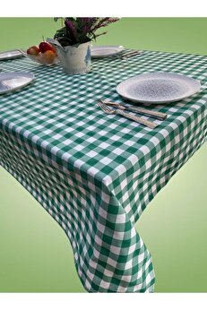 STOREMAX 160x170 Cm Yeşil Büyük Kare Desen Masa Örtüsü, Sofra Bezi, Piknik Örtüsü