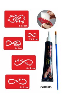 Airbrush Tattoo Sonsuzluk Desenleri Hint Kınası Ile Geçici Dövme Yapma Seti
