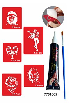 Ai̇rbrush Tattoo Müzi̇k Ve Dans Desenleri̇ Hi̇nt Kınası Ile Geçi̇ci̇ Dövme Yapma Seti̇