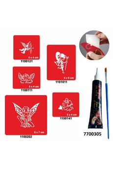 Ai̇rbrush Tattoo Melek Ve Kanat Desenleri̇ Kına Ile Geçi̇ci̇ Dövme Yapma Seti̇