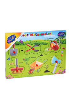 gizmurstore Ahşap Tutmalı Bahçe Malzemeleri Puzzle