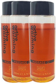 Bravilor Active Warming Massage Oil 600 ml Isıtıcı Özellikli rotik Masaj Yağı X 3 ADET