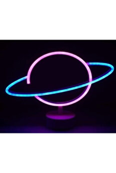 gizmurstore Neon Işıklı Satürn Lamba