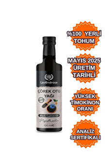 Lavendrose Çörekotu Yağı %100 Saf Ve Doğal Yüksek Timekinonlu - Çörek Otu Yağı Soğuk Sıkım 100ml