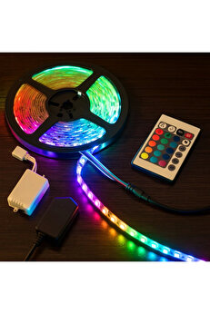 gizmurstore RGB Şerit 54 LED Kumandalı USB Bağlantılı