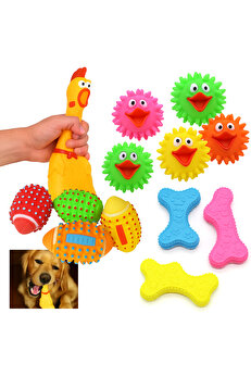 TRENDMEN Köpek Oyuncak Seti – Dayanıklı Çiğneme, Sesli ve Diş Sağlığına Uygun 4’lü Paket