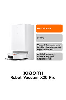 Xiaomi Robot Vacuum X20 Pro Akıllı Robot Süpürge + Mop