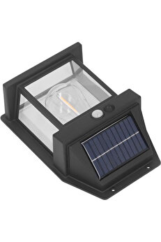 evimdeyokyok Güneş Enerjili Bahçe Aydınlatması Aplik Dekor Solar Ve Sensörlü Bahçe Balkon ve Garaj Lambası