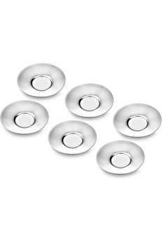 STOREMAX modashine Auro 6'lı Çelik Çay Tabağı modascope 1014773