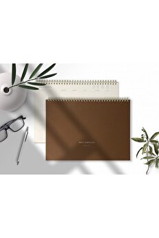 STOREMAX Tanıtım Aylık Spiralli Tarihsiz Planlayıcı - 110gr Ivory Kağıt, 21x29.7 cm, 24 Yaprak, Bo