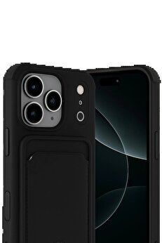 Fırsatkoli̇k Apple İphone 17 Pro Max Kelvi̇n Kartvi̇zi̇tli̇ Si̇li̇kon - Si̇yah-(5796)