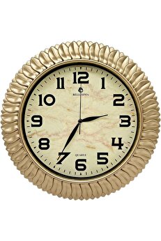 STOREMAX BL-1074 Serisi Klasik Kadran Yaprak Desenli Sessiz Akar 30 cm Duvar Saati 1014773