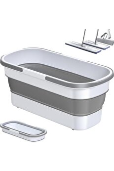 STOREMAX Tekerlekli Büyük Katlanabilir Çamaşır Sepeti Paspas Kovası | Katlanır Kova 25 X 57 Cm 1014773
