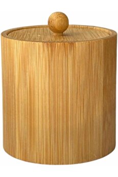 STOREMAX - Kapaklı Yuvarlak Ahşap, Koku Yapmaz, Şekerlik ve Tuzluk (8 Cm) 1014773