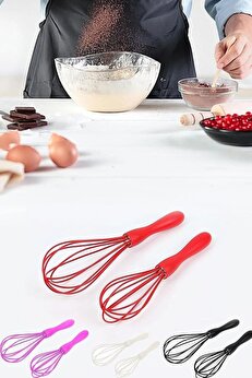 STOREMAX modashine 2'li Silikon Yumurta Puding Sos Kremşanti Çırpma Teli Çırpıcı modascope 1014773