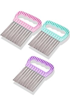 STOREMAX Paslanmaz Çelik Chips Chopper Patates Sebze ve Meyve Dilimleyici Şekillendirici (Karışık Renk) 1175