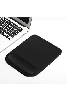 STOREMAX elizzashop Bilek Destekli Mouse Pad Ergonomik Kaymaz Taban Mouse Pad, Bilek Koruyucu Tasarım Siyah e
