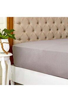 STOREMAX Penye Çift Kişilik%100 Pamuk Çarşaf 160x200 cm Gri 1014773