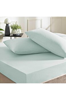 STOREMAX Pamuk Rf Düz Basic Çarşaf Mavi Çift Kişilik 1175713