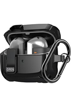 STOREMAX Buds 3 Pro ve Buds 3 ile Uyumlu Mandallı Kapak Kilit Sistemli Mat Dokulu Darbelere Dayanıklı Zırh Kı