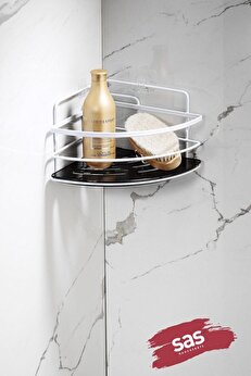 STOREMAX Haus Yapışkanlı Ömür Boyu Paslanmaz Kristal Ayarlanabilir Raf Banyo Düzenleyici Şampuanlık LK-01 BS