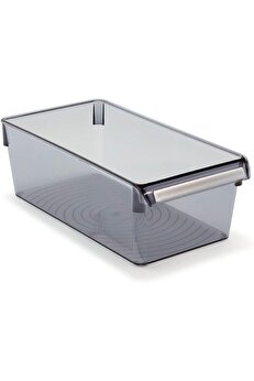 STOREMAX M-E27-10-25 Düzenleyici Raf, Dikdörtgen, 290x150x100 mm, Şeffaf Siyah 1014773