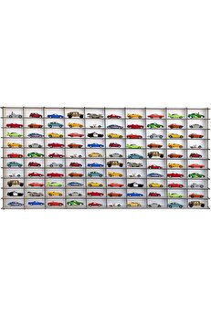 STOREMAX 1/64 Hobi Araba Rafı Yatay 100 Araçlık (Beyaz, MDF) 1014773