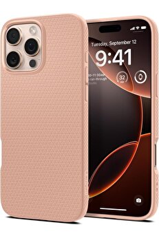 STOREMAX 16 Pro Max ince Kılıf Air Hava Kanalı Teknolojisi™ Askeri Sınıf Koruma Rose Titanium Dokulu Yüzey Ka
