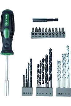 STOREMAX Professional Accessories - 27 Parça Tornavidalı Vidalama ve Matkap Ucu Seti, Gümüş 1175713