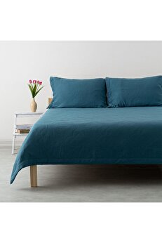 STOREMAX | | Tek Kişilik Premium Yatak Örtüsü Seti Mavi 1014773