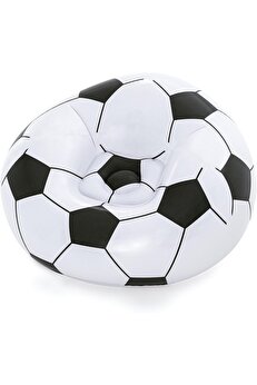 STOREMAX Up In & Over Beanless futbol topu koltuğu, 114 x 112 x 66 cm, futbol hava koltuğu, siyah/beyaz 1014